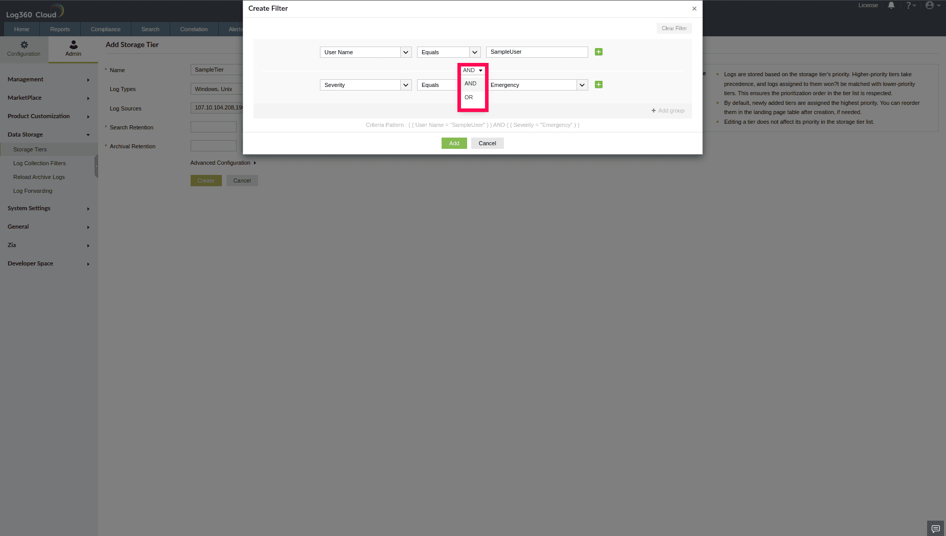 Configuring Storage Tiers