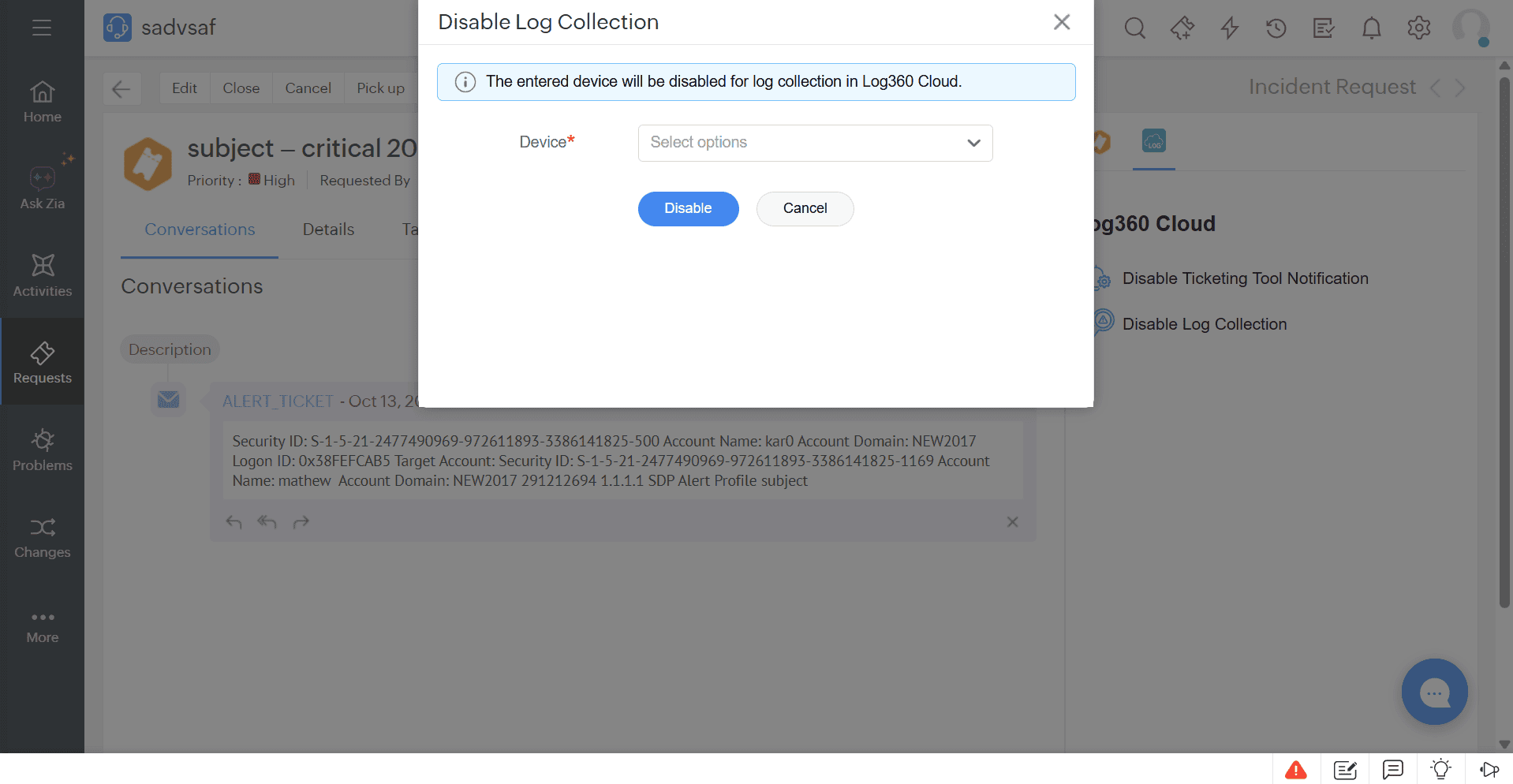 ManageEngine ServiceDesk Plus On-Demand Integration