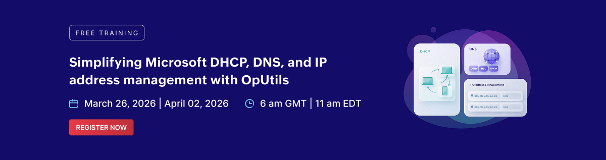 Free Training - ManageEngine OpUtils