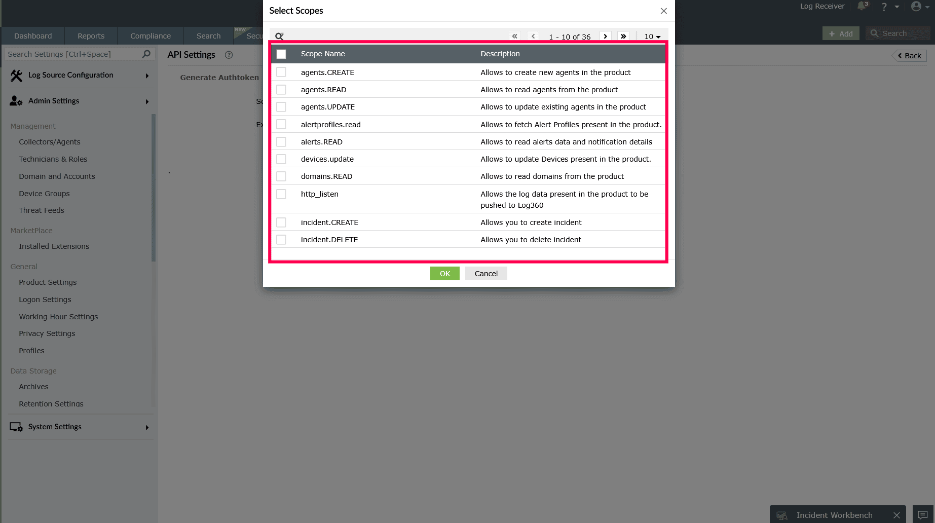 Rest API Settings