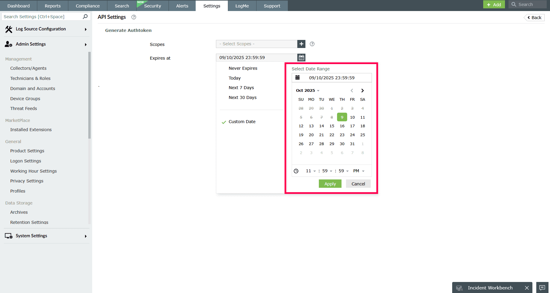 Rest API Settings