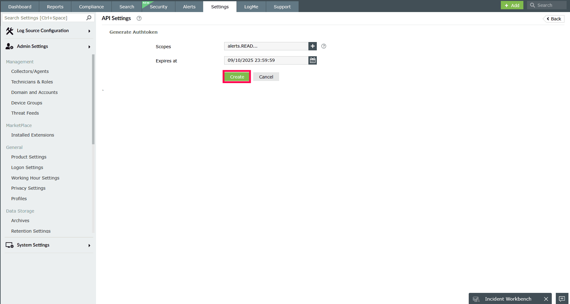 Rest API Settings