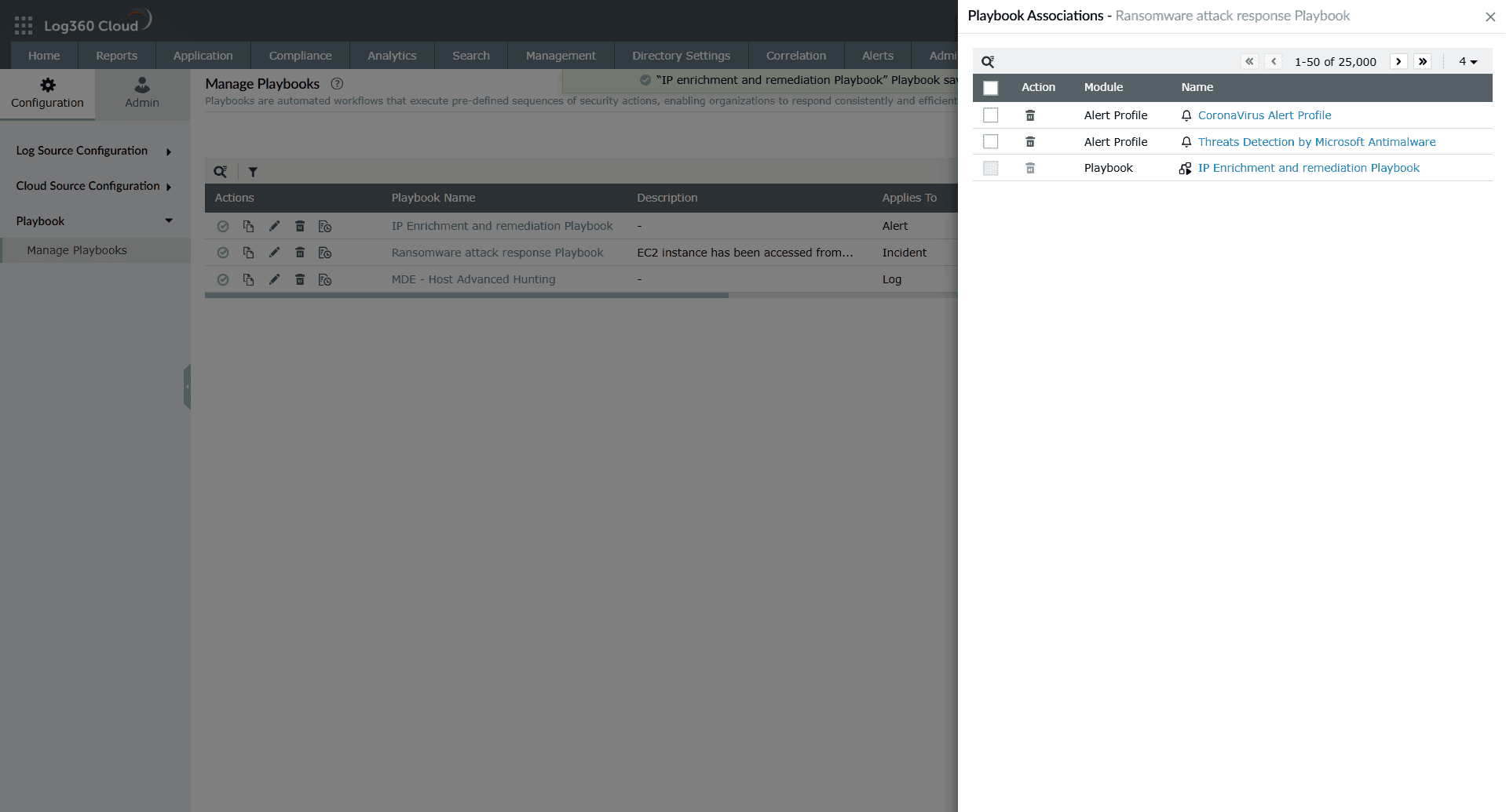 Manage playbooks
