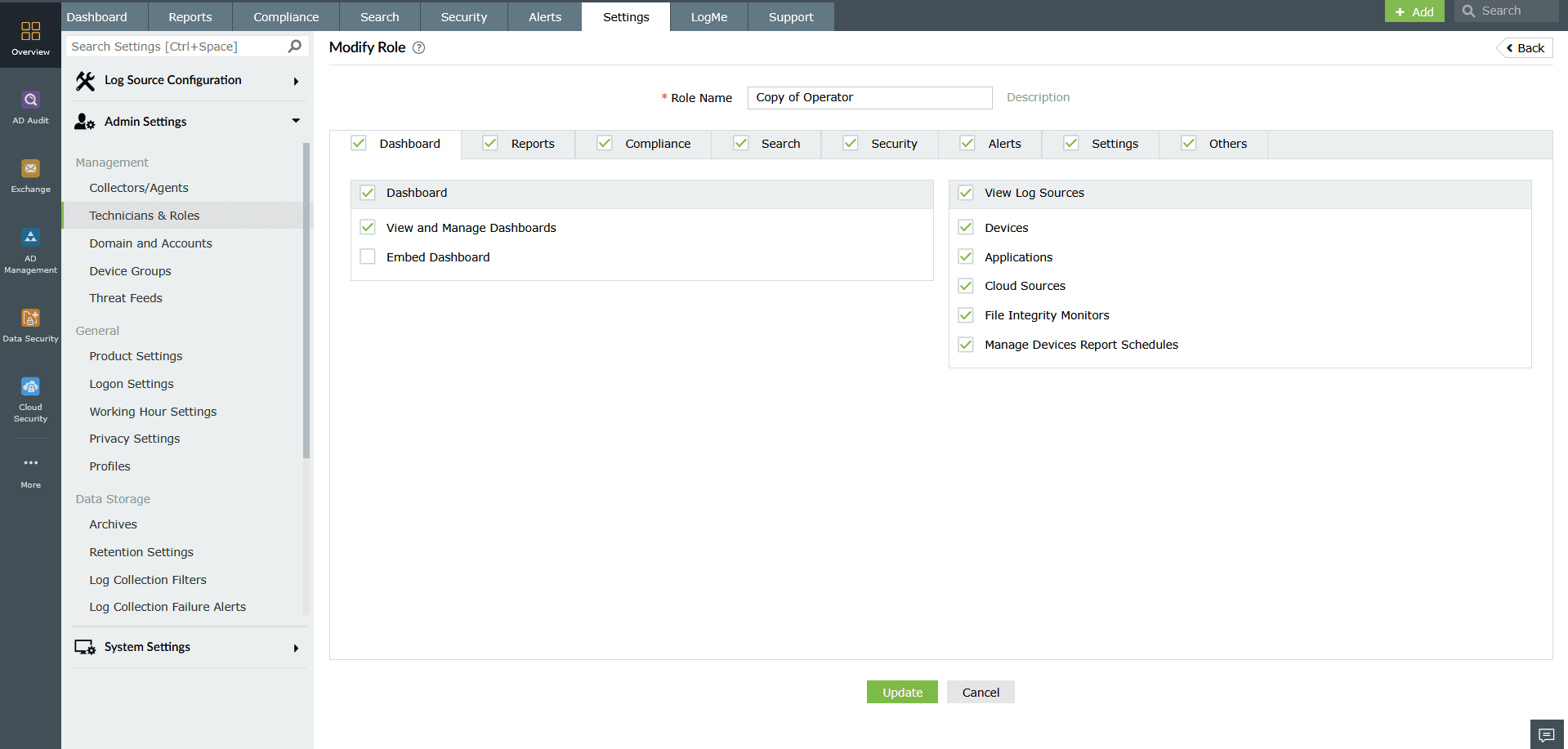 Creating and managing roles