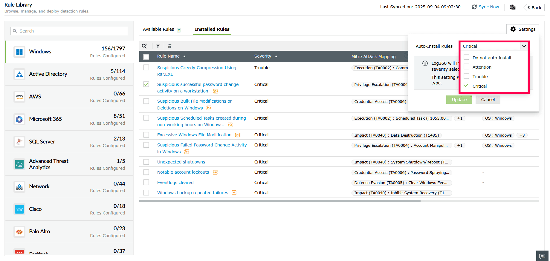 Configuring auto-install settings