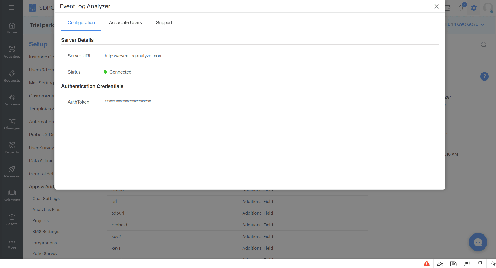 Steps to Integrate EventLog Analyzer with ManageEngine ServiceDesk Plus On-Demand