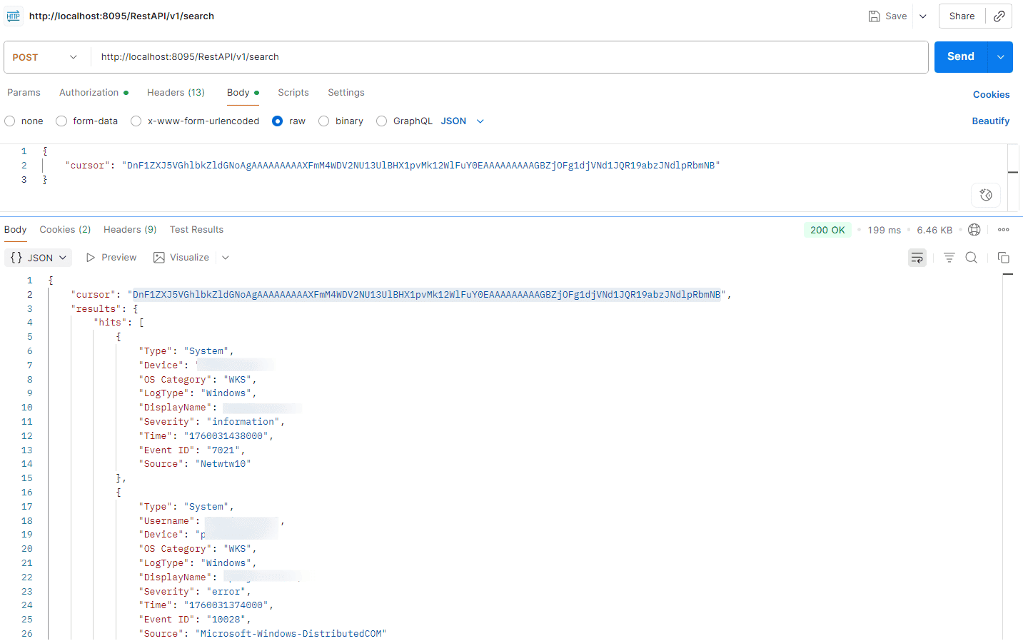 Synchronous Search API