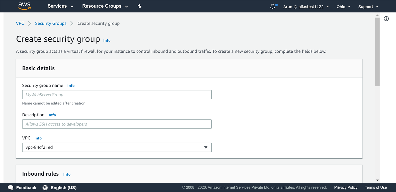 Amazon VPC Security Groups ManageEngine Log360