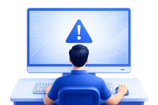 SOC workstation alert illustration