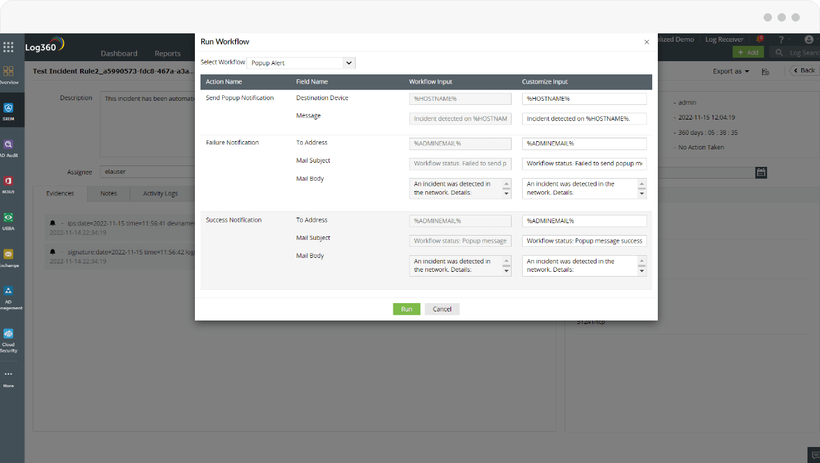 Response workflows