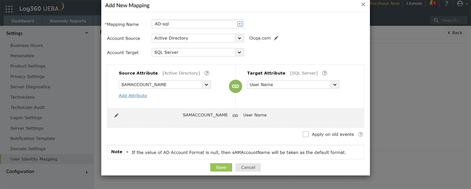 How to map user identities using UIM