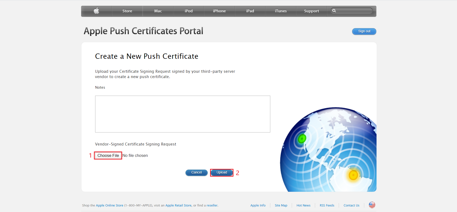 Step 3: Creating Apple Push Notifications Certificate
