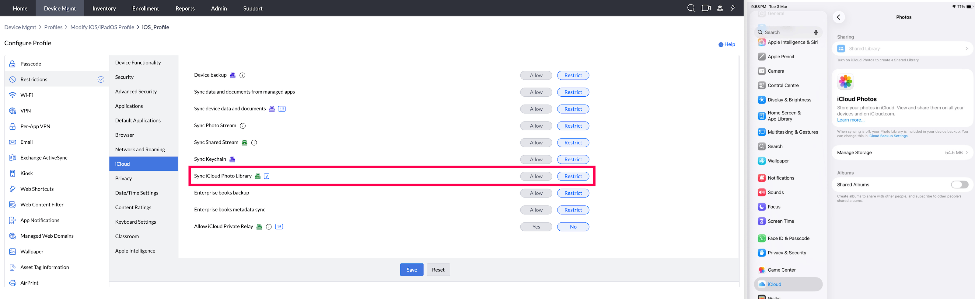 Sync iCloud Photo Library