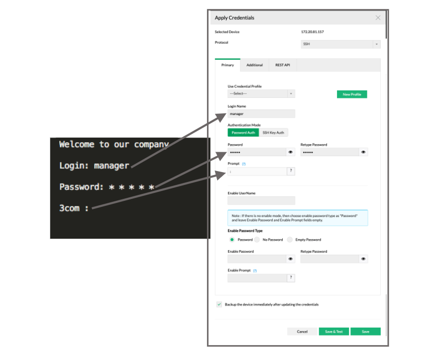 3Com Router - Password and Enable password