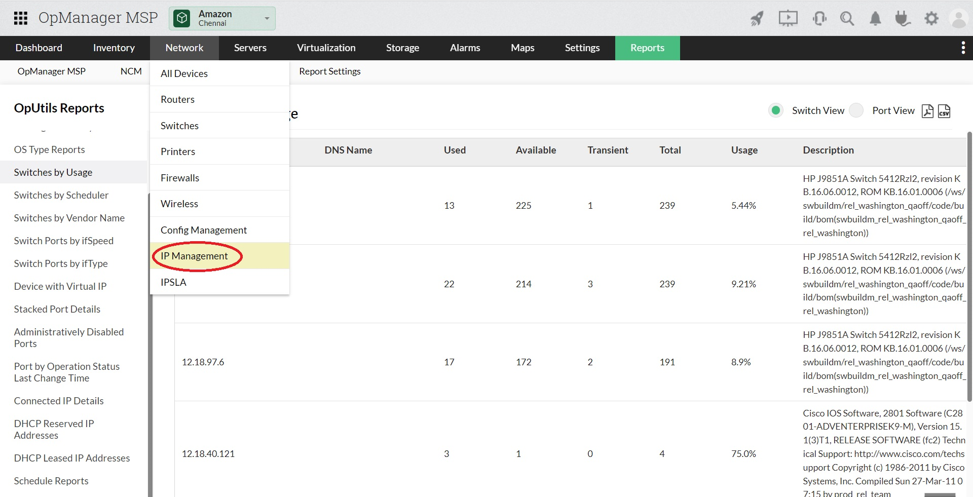 OpManager MSP's IPAM and SPM add-on enable | ManageEngine OpManager MSP