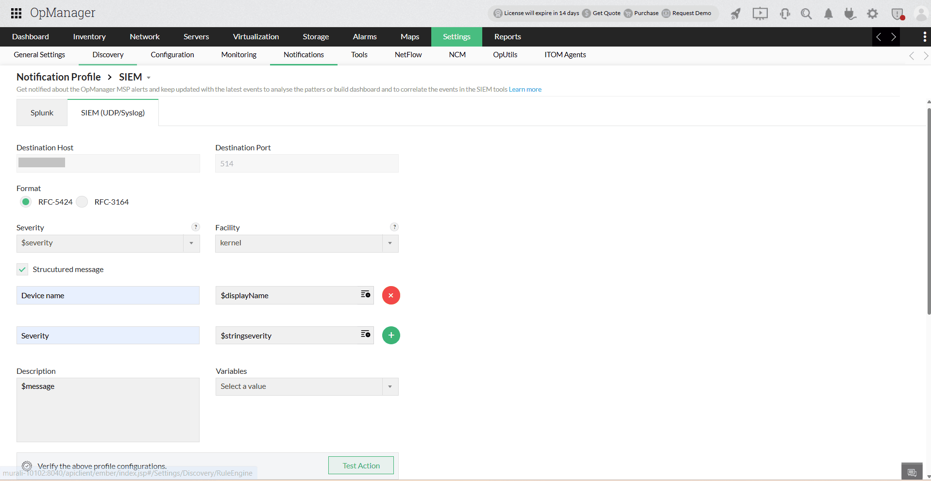 OpManager -MS Sentinel
