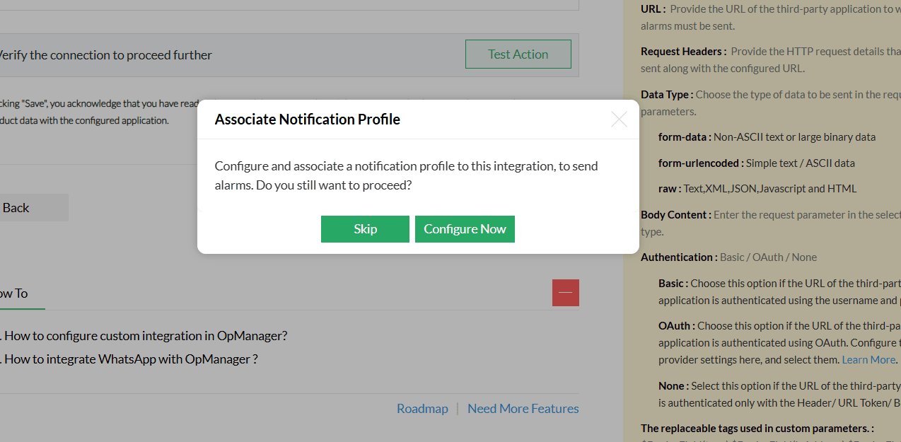 configure notification profile configure notification profile