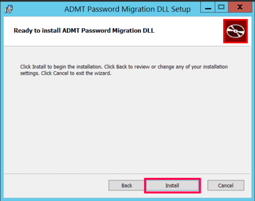 ADMT installation and setup