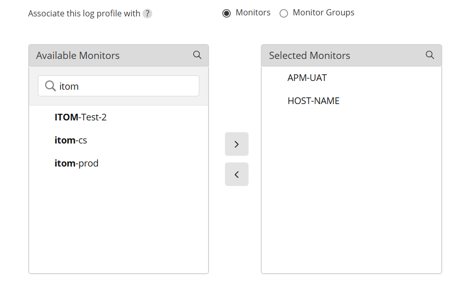 Log Profile monitors