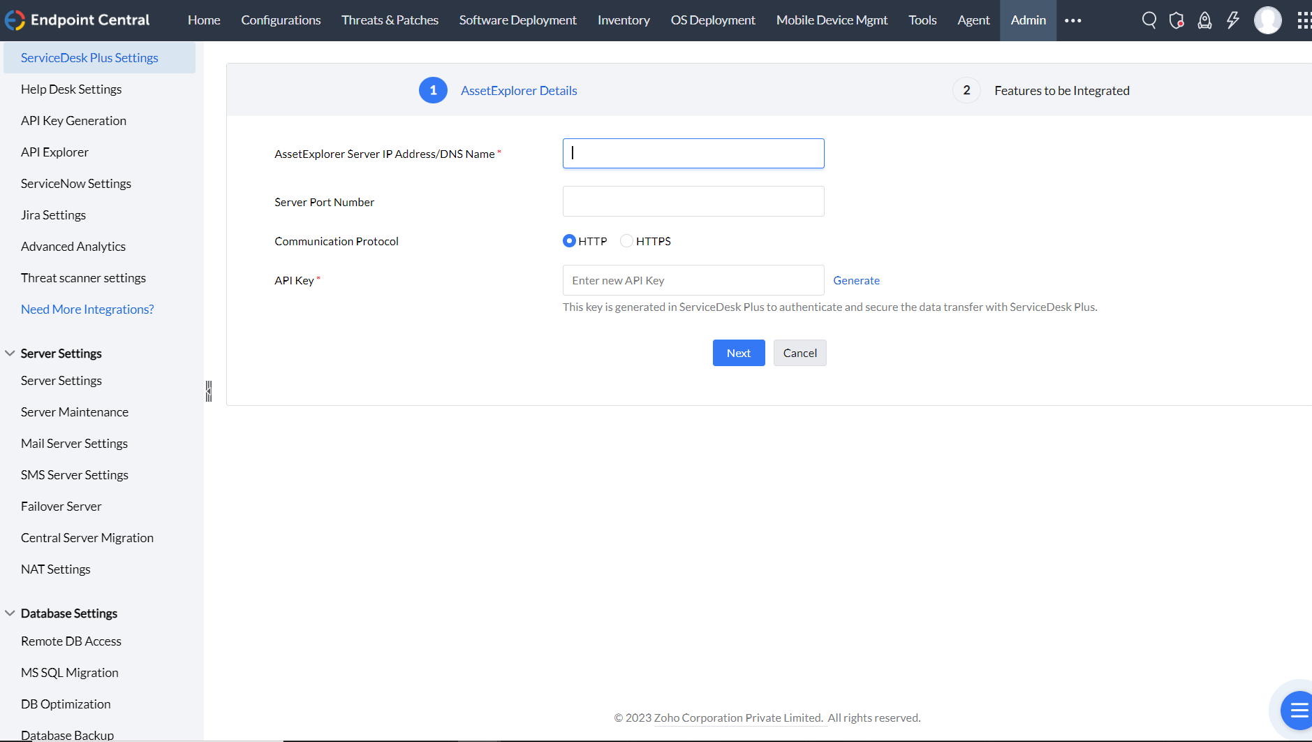 Endpoint Central AssetExplorer Integration Features