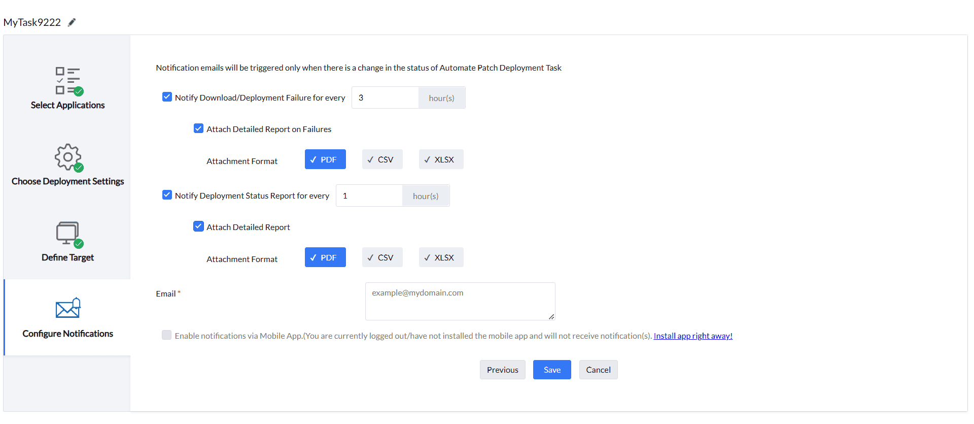Configure Notifications