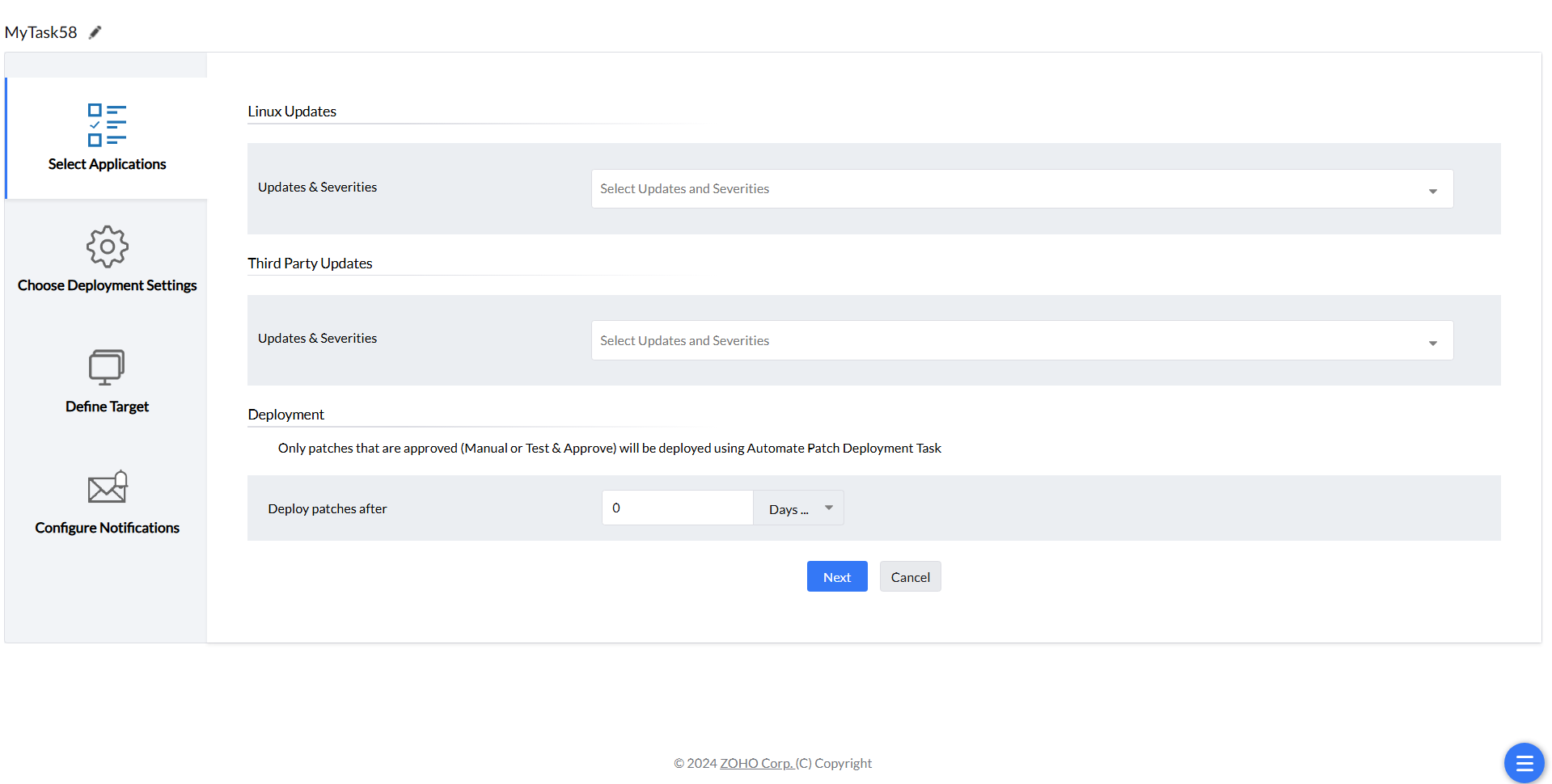 Selecting Linux Updates