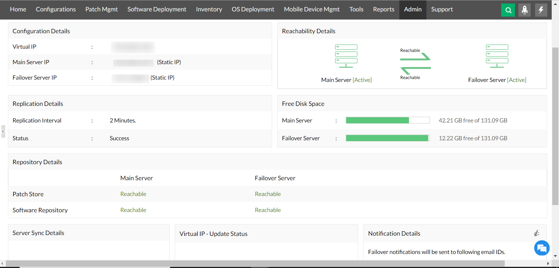 Endpoint Central MSP with Failover server
