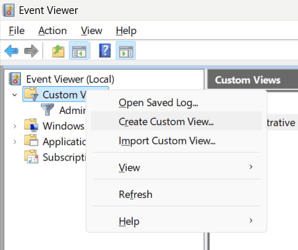 Using the Event Viewer