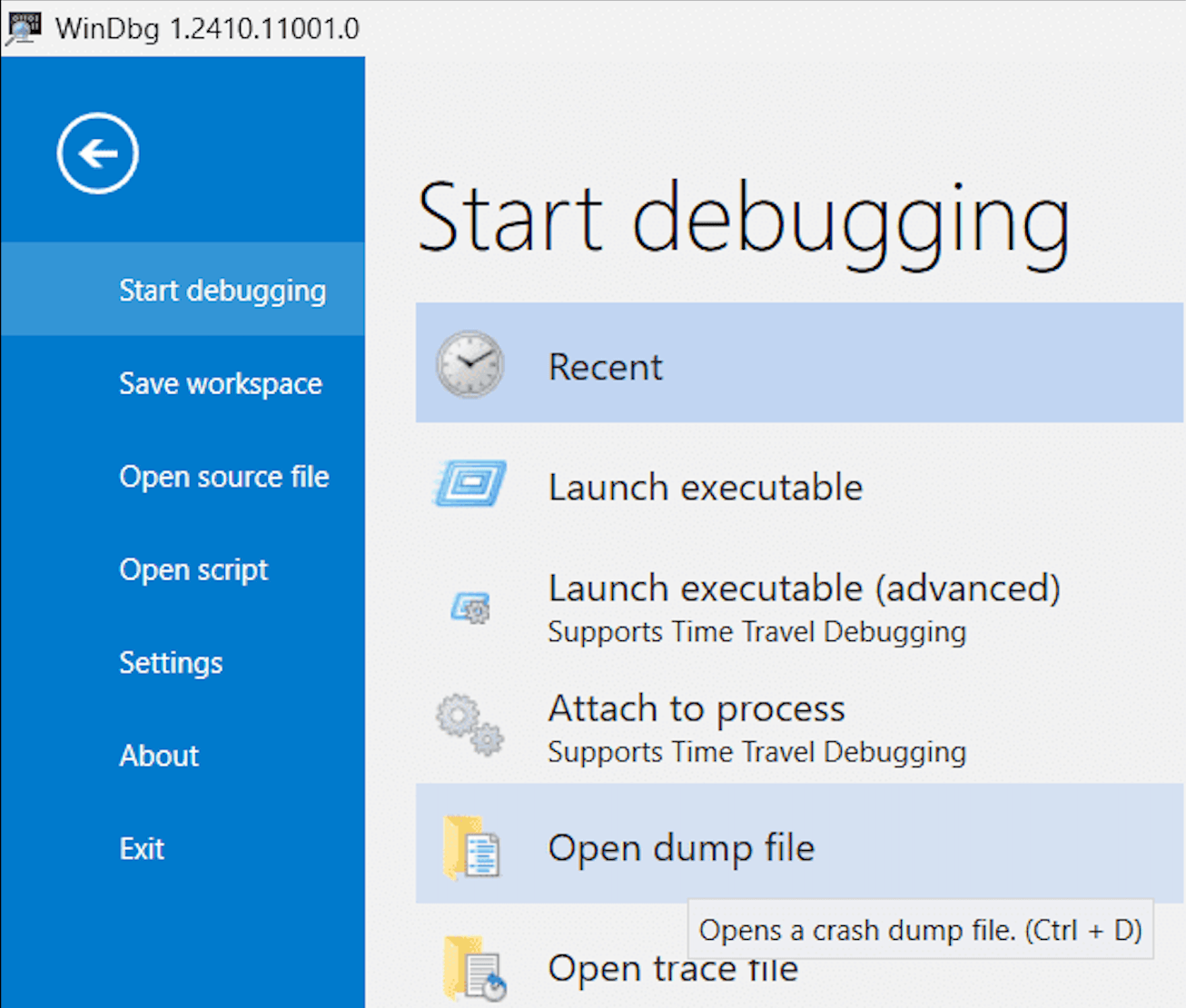 Open crash dump file for detailed analysis