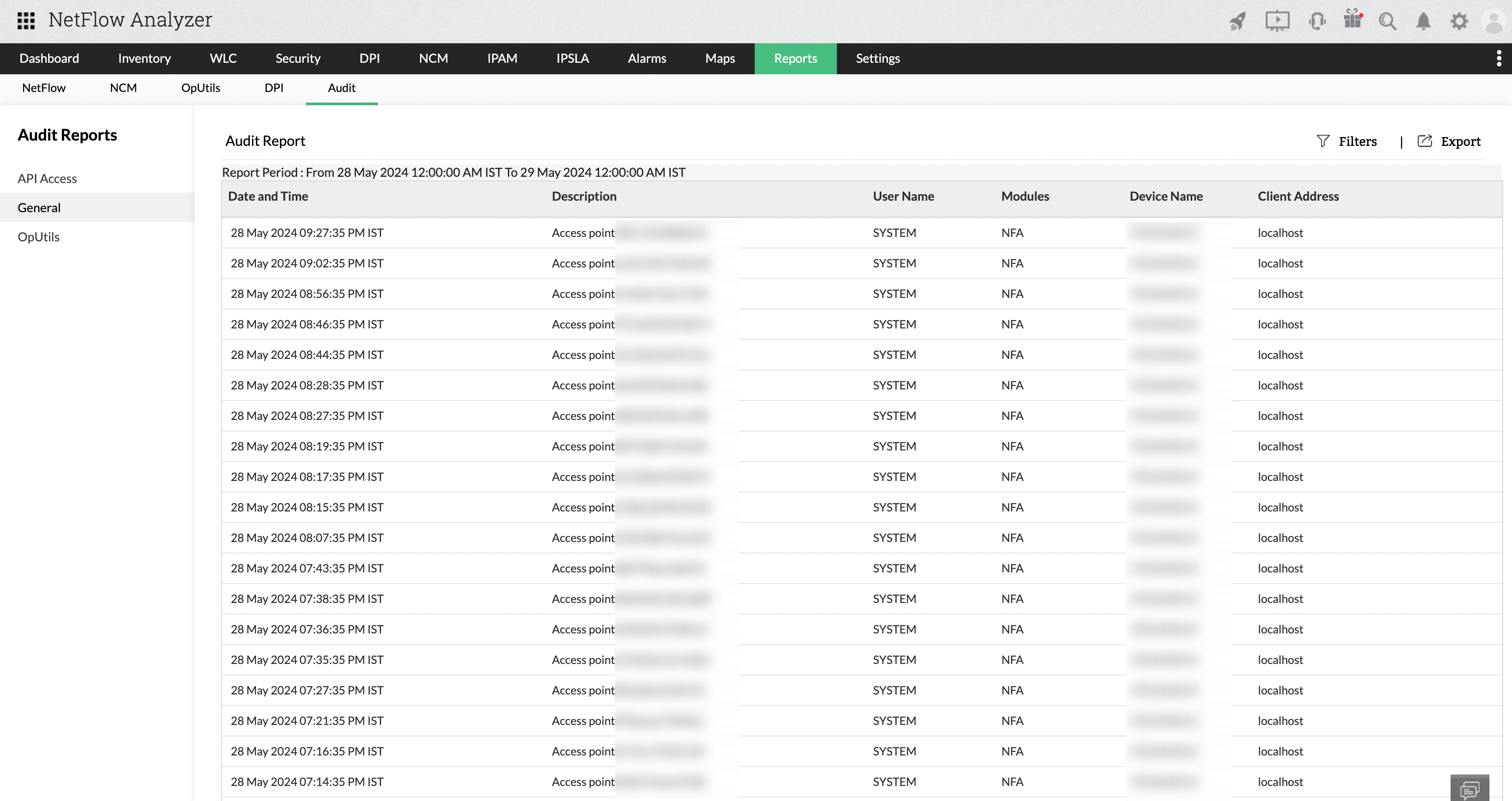 General Reports - NetFlow Analyzer