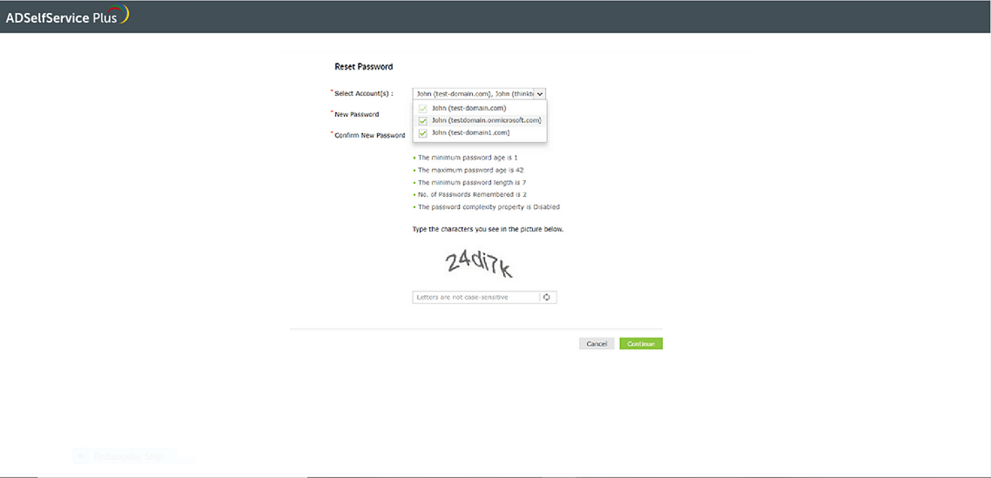 Password synchronization