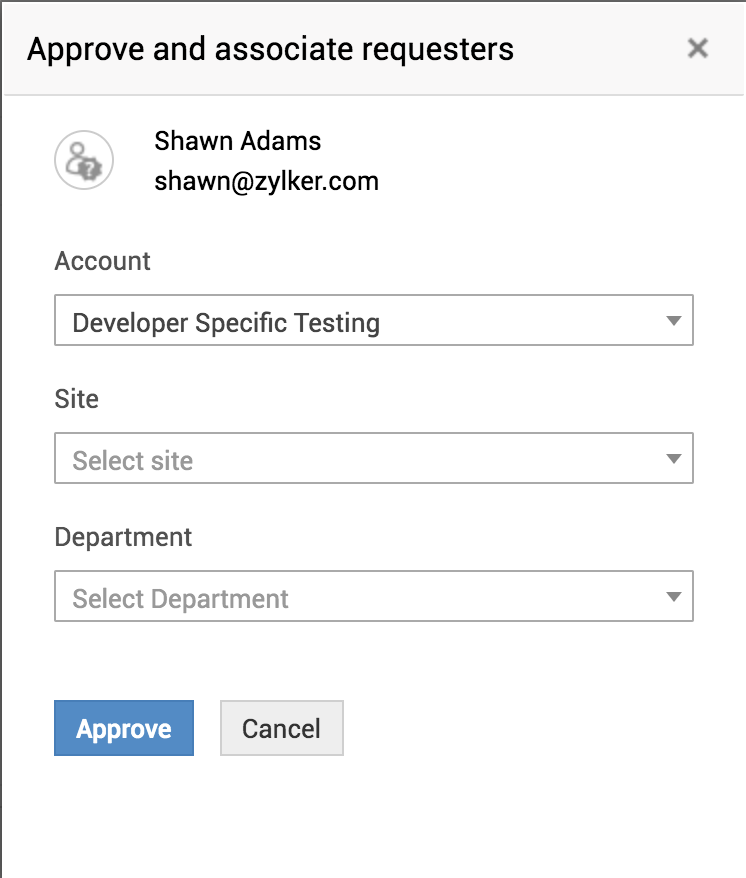 requester list approve unknown user msp