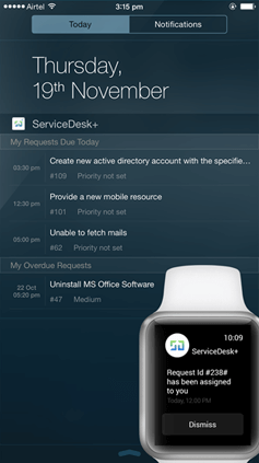 Help desk iPhone notifications