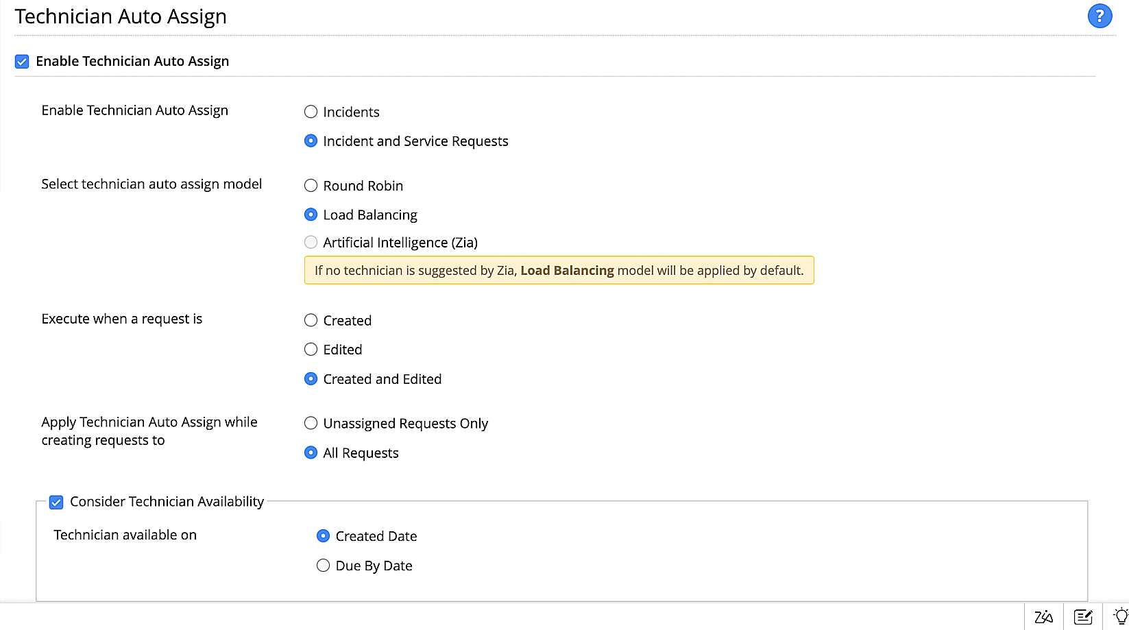 Automatic ticket assignment