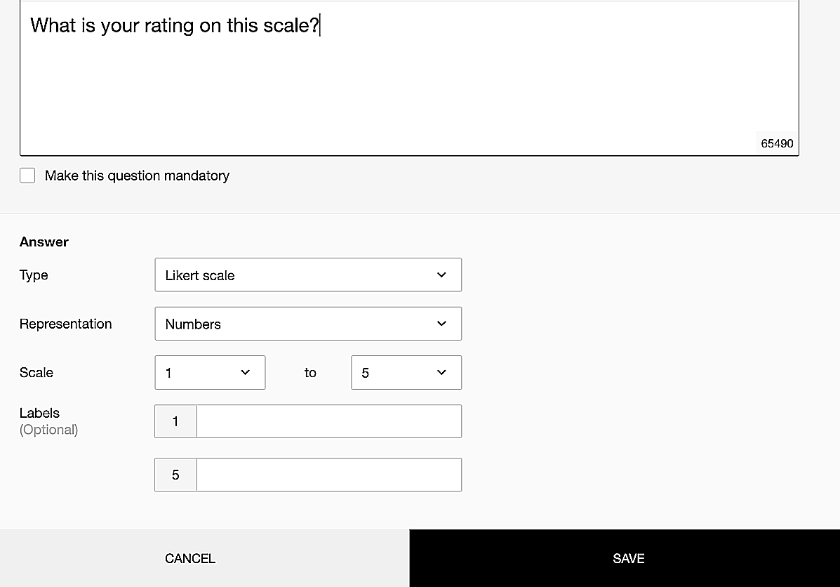 Customize survey questions