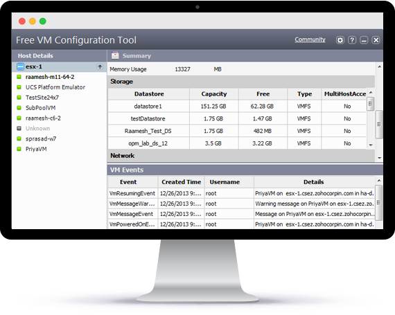 ESX Server Configuration - ManageEngine Free Tools
