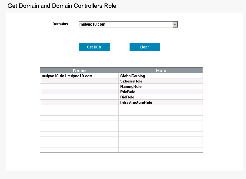 Get Domain and Domain Controllers Tool