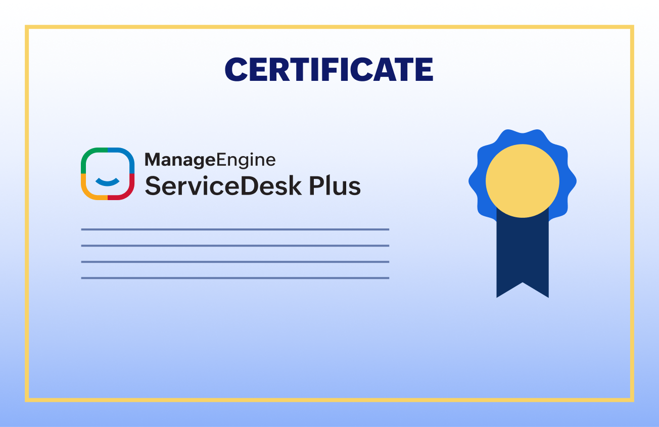 ServiceDesk Plus Cloud Certificate