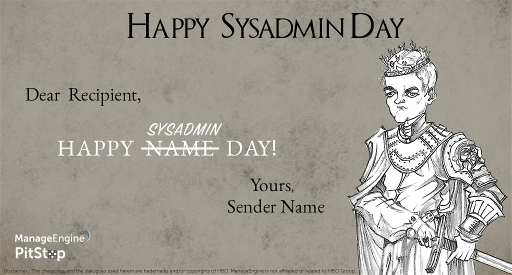 SysAdmin Day E-Cards