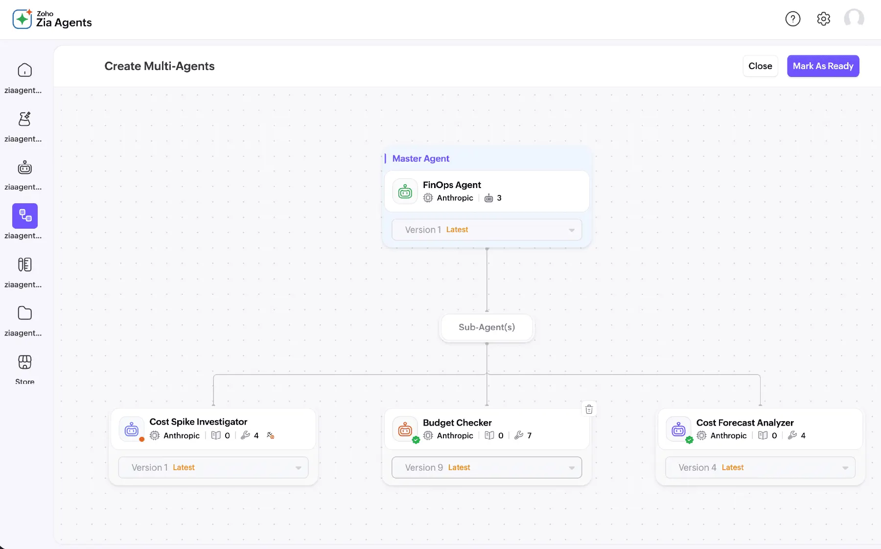 Built on Zoho Zia Agent Studio