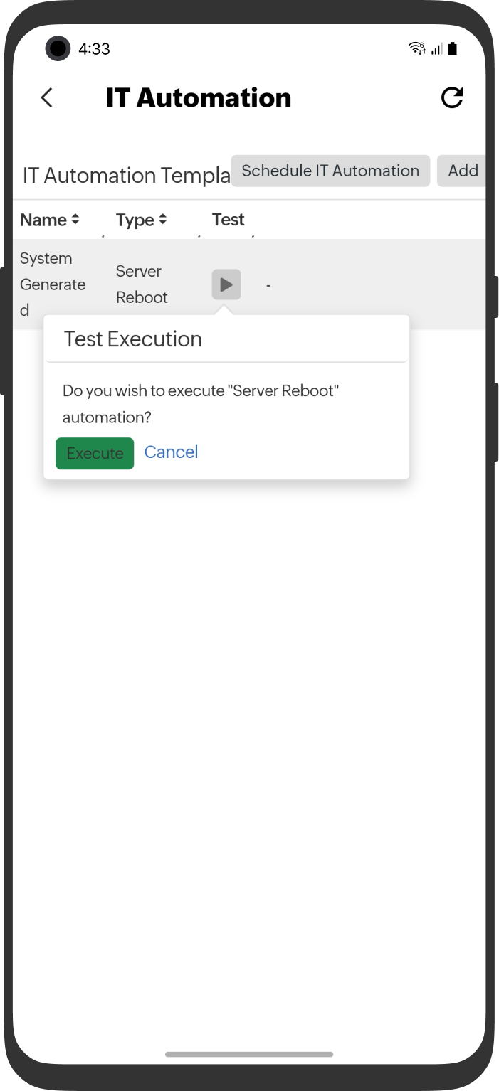 IT Automation Test Execution IT Automation Test Execution