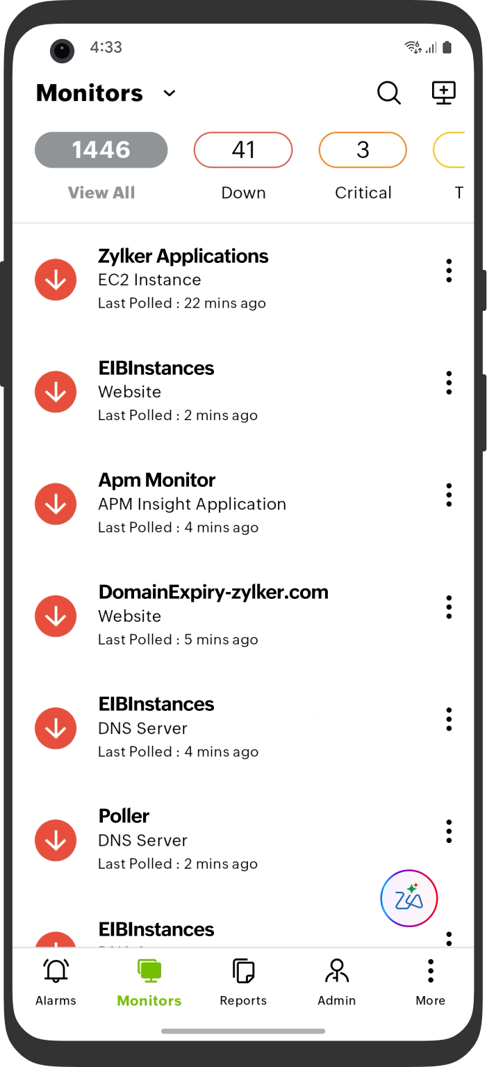 Android monitor listings Android monitor listings