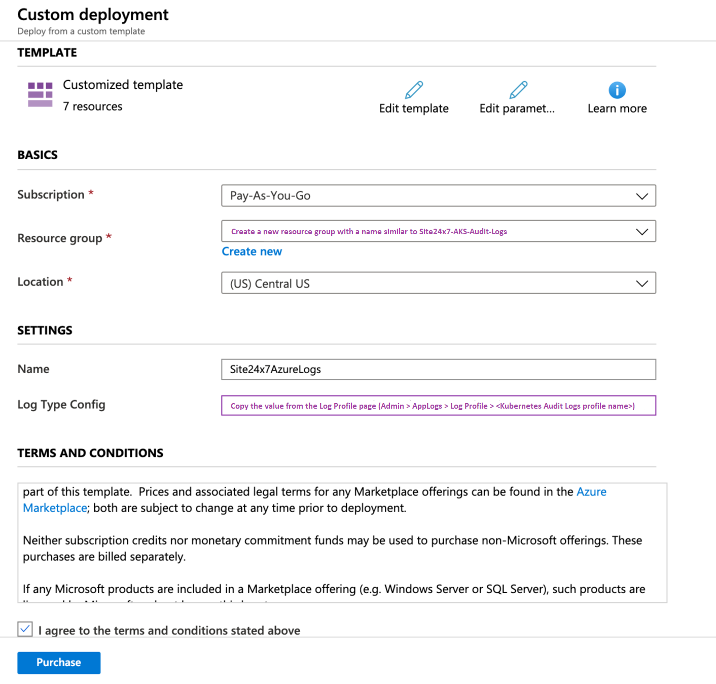 azure-logs-purchase Azure logs purchase