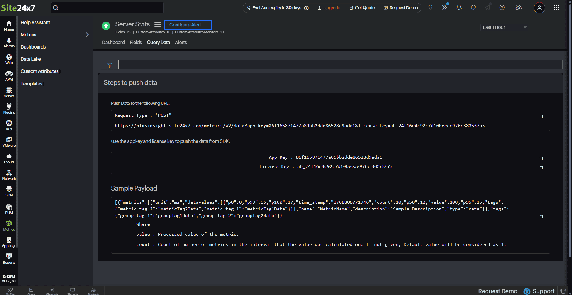 Configure Alert Configure Alert