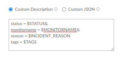 Custom description in OpManager Nexus-Freshservice integration