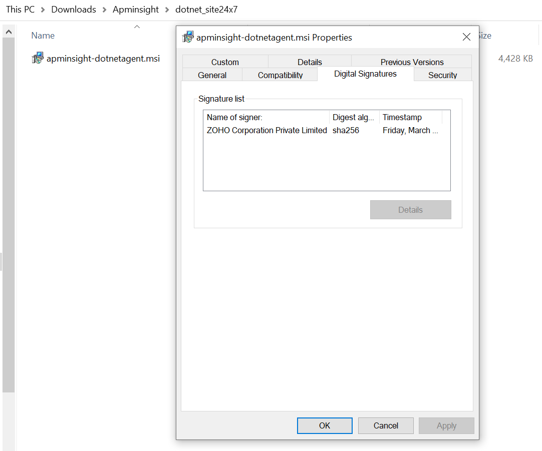dotnet-agent-sign-verification