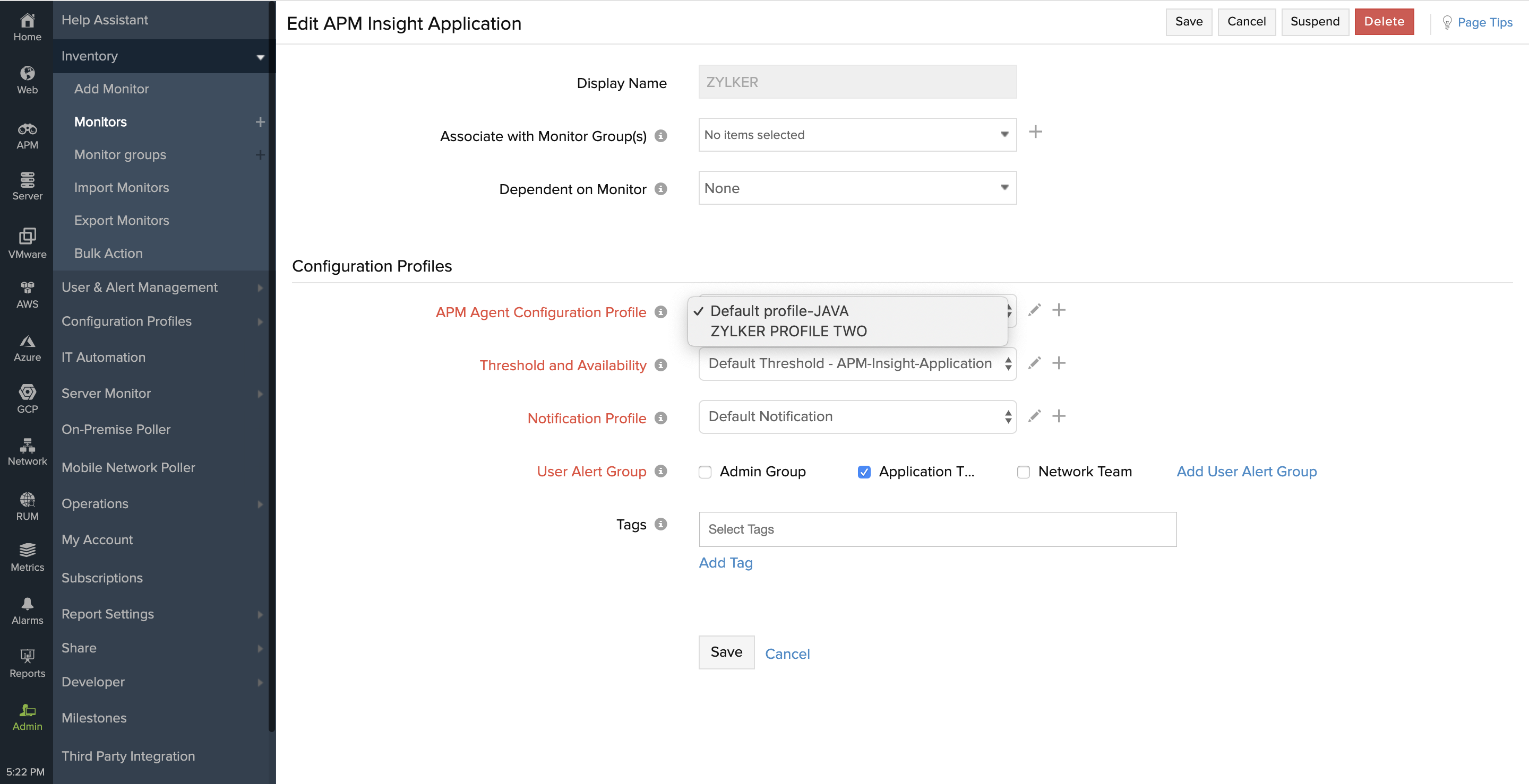 editt-config Edit configuration profile