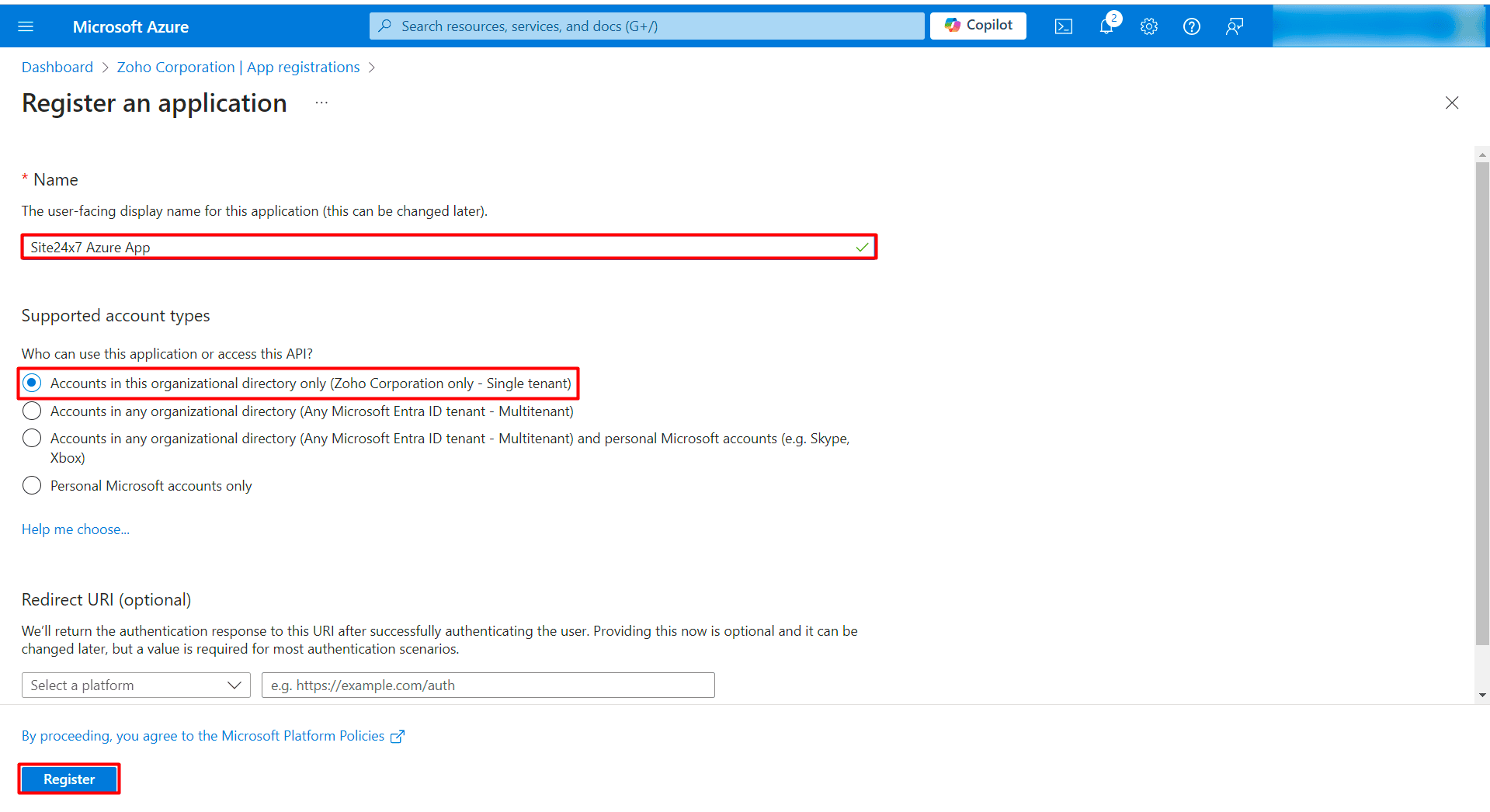 App Registration App Registration