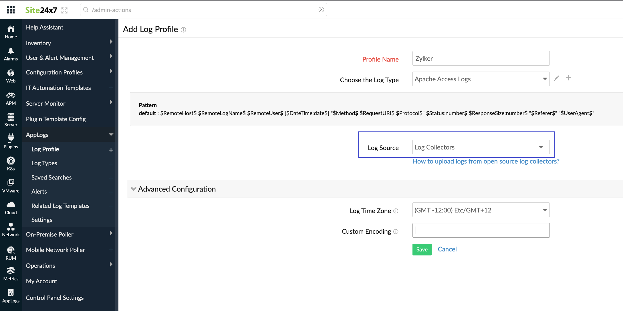 Fluentd log profile fluentd log profile