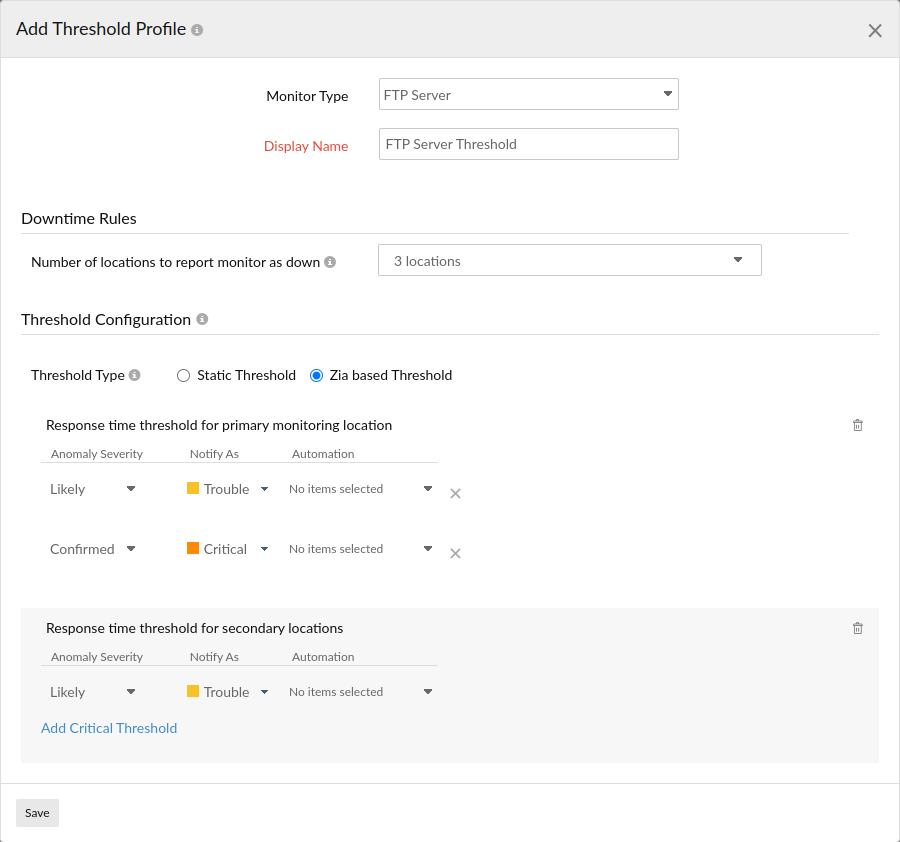 ftp-server-threshold-zia Learn how to configure threshold for an ftp monitor